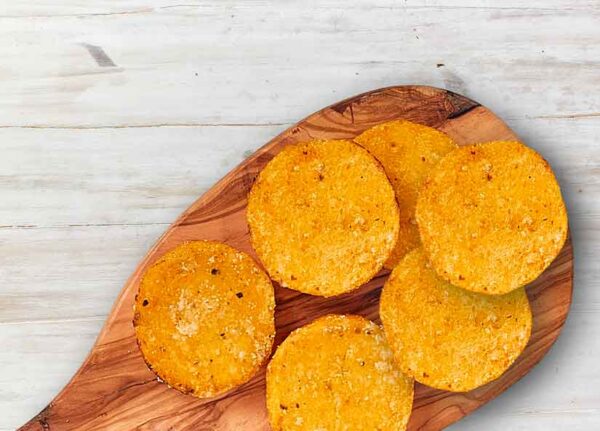 Porción de arepas frita