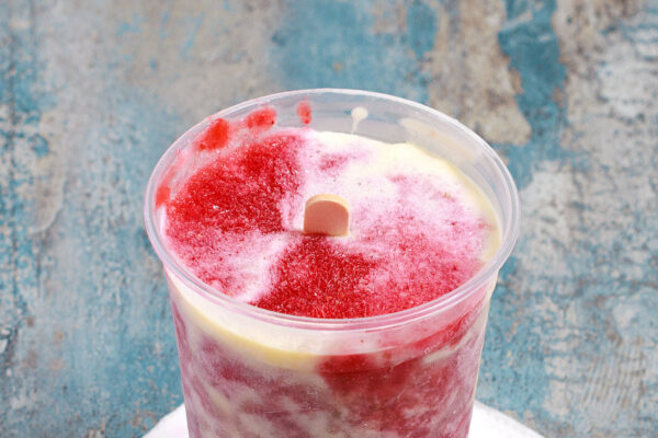 HELADO DE FRUTILLA CON CREMA CASERO